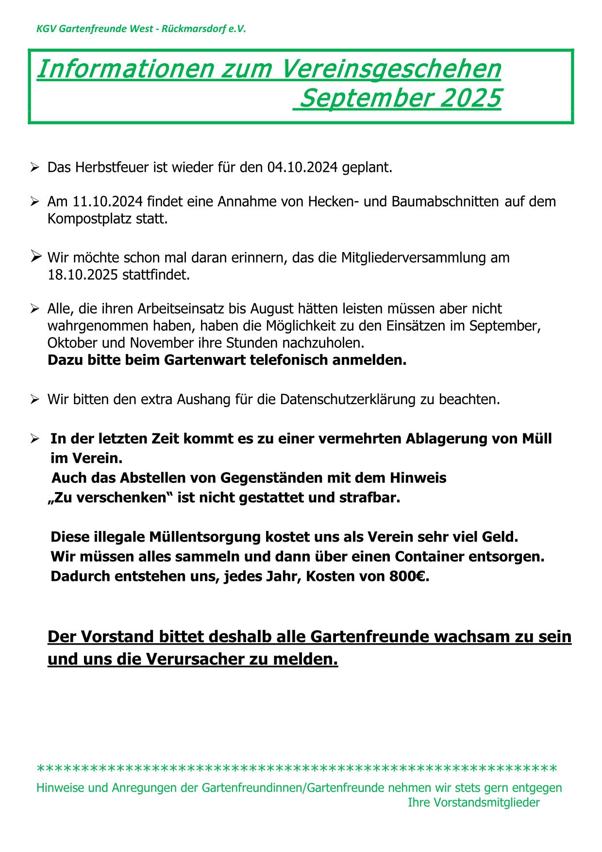 Infoblatt Semptember 2025