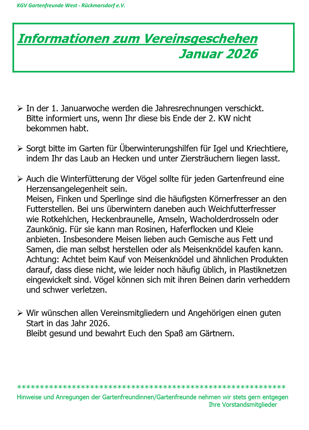 Infoblatt Januar 2026