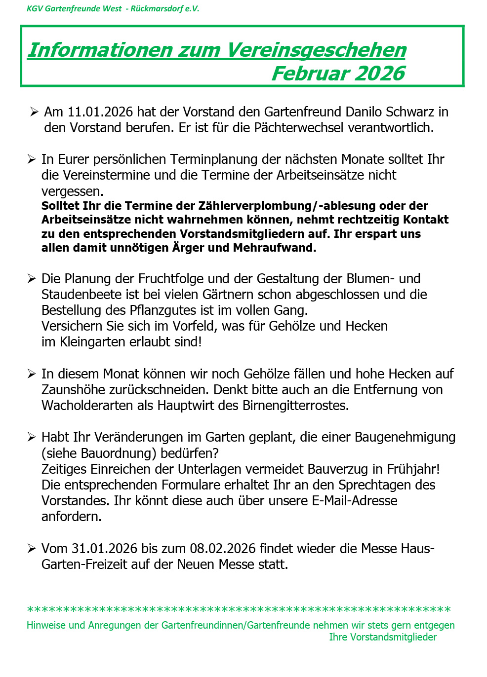 Infoblatt Februar 2026
