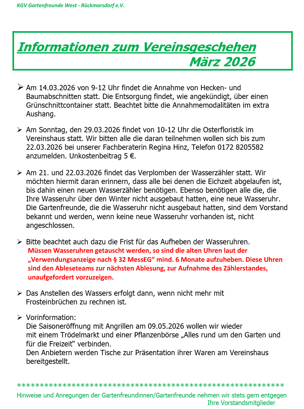 Infoblatt März 2026