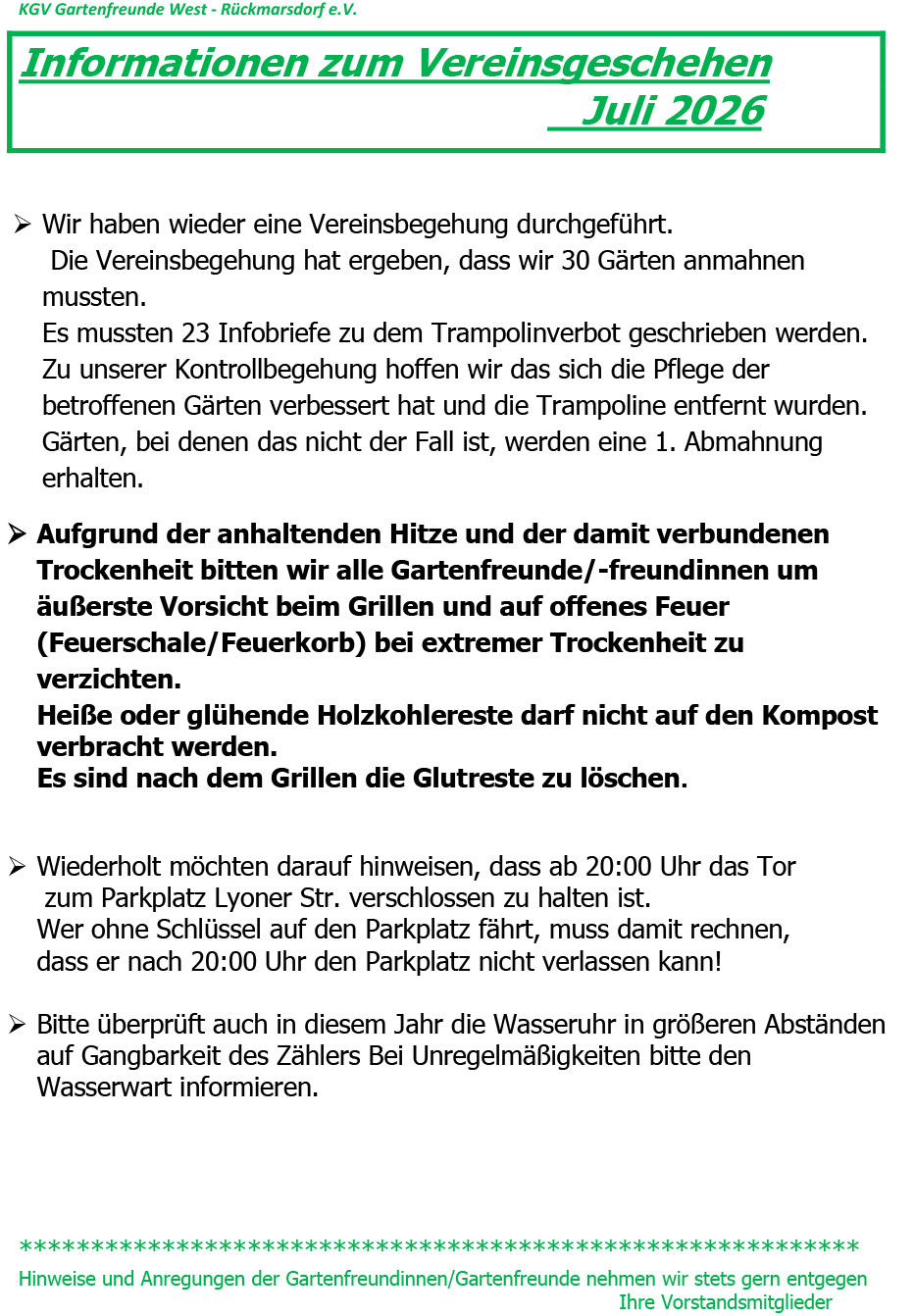 Infoblatt Juli 2026
